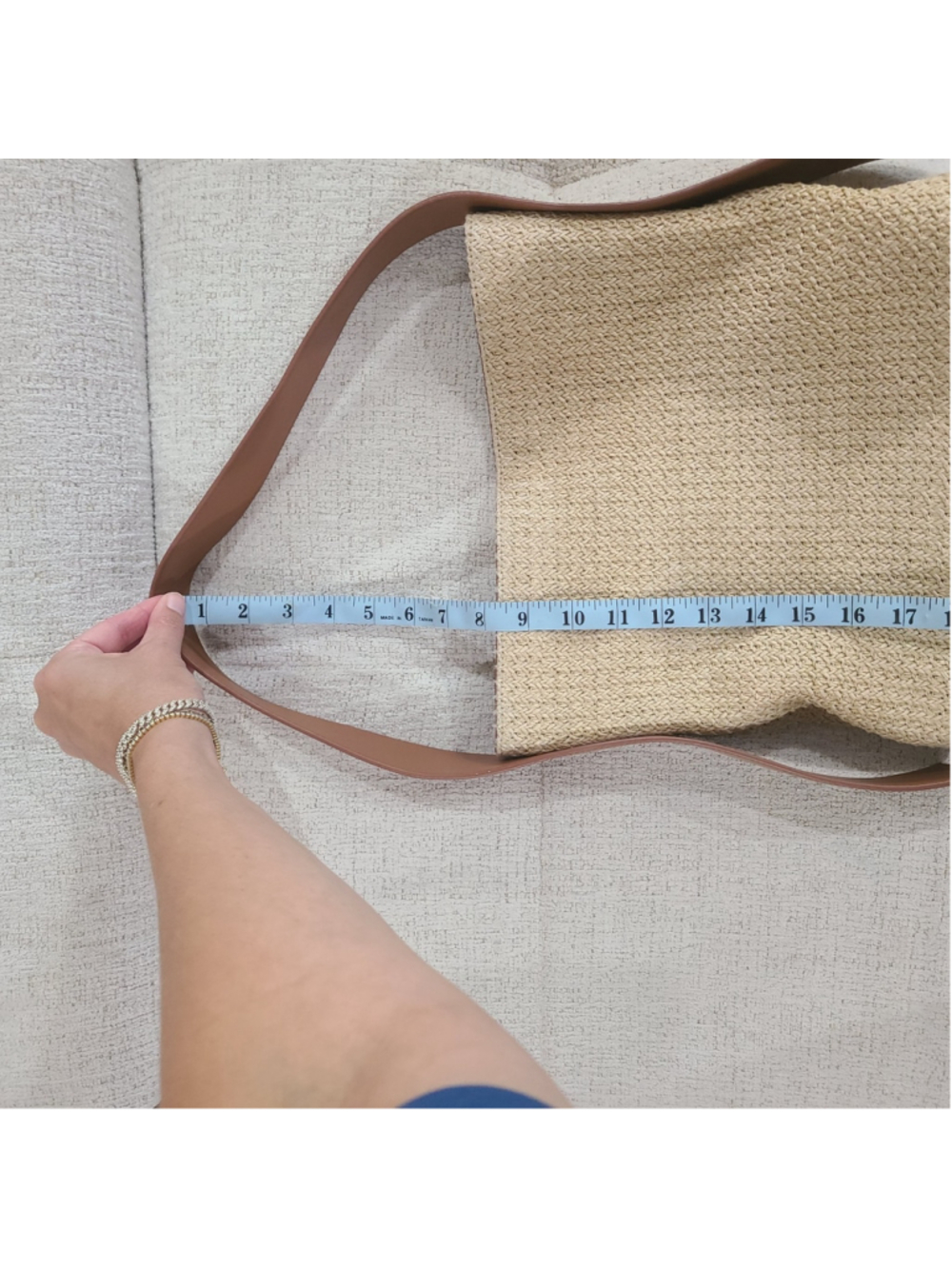 Tuckernuck Light Raffia Bucket Slouchy Shoulder Bag Tan Side Handle Purse Straw - Picture 16 of 16